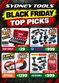 Sydney Tools catalogue Page 1: Daytona Socket Set €29,00, Bosch power tools €999,00