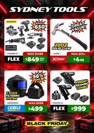 Sydney Tools catalogue Page 2: Finish+ Framing Combo €999,00, FLEX FXMA501-2C €849,00