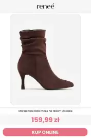 Renee magazyn tydzień 44 Strona 5: Marszczone botki Vices na niskim obcasie €159,99
