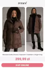 Renee magazyn tydzień 44 Strona 2: Pikowana kurtka zimowa z kapturem i futerkiem o długim kroju Reneé €299,99