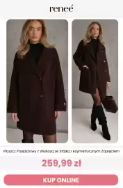 Renee magazyn tydzień 44 Strona 3: Płaszcz przejściowy z wiskozą ze stójką i asymetrycznym zapięciem Renee €259,99