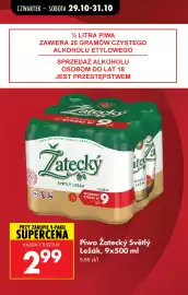 Biedronka gazetka | Alkohole Strona 3: Piwo Žatecký Světlý Ležák 9-pak €2,99