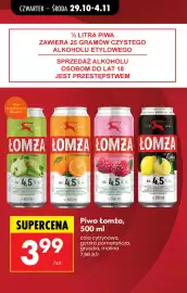 Biedronka gazetka | Alkohole Strona 6: Piwo Łomża malina €3,99