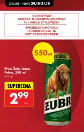 Biedronka gazetka | Alkohole Strona 9: Piwo Żubr €2,99