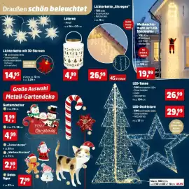 Thomas Philipps Prospekt Seite 2: Weihnachtsmann auf LED-Strickleiter €19,99, Lichterkette „Eisregen“ €26,99