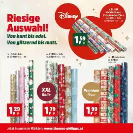 Thomas Philipps Prospekt Seite 5: Premium Geschenkpapier €1,99, Weihnachtsgeschenkpapier €1,29