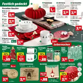 Thomas Philipps Prospekt Seite 9: Servietten €0,88, Vorratsglas €1,88
