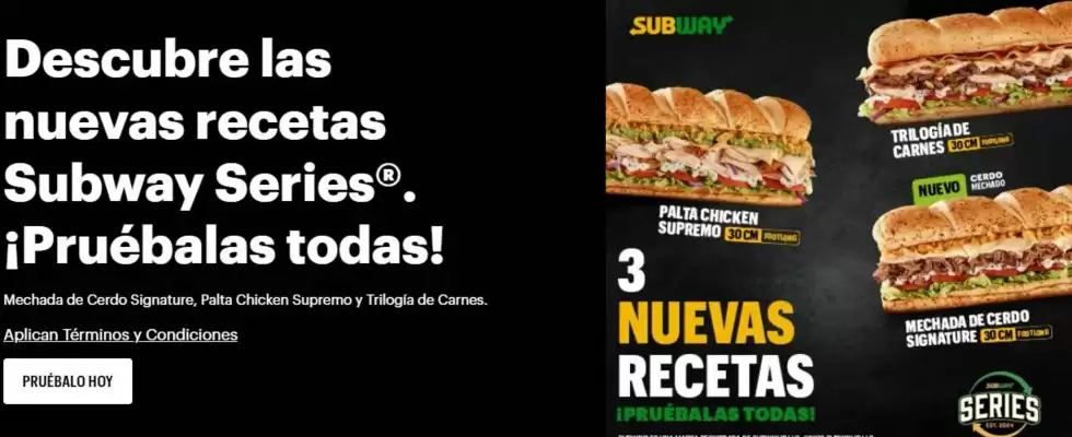 Subway (válido hasta 2-11)
