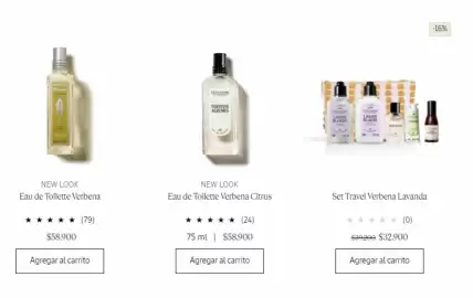 Catálogo L'Occitane Página 2: Eau de toilette verbena citrus €58.900,00, Eau de toilette verbena €58.900,00