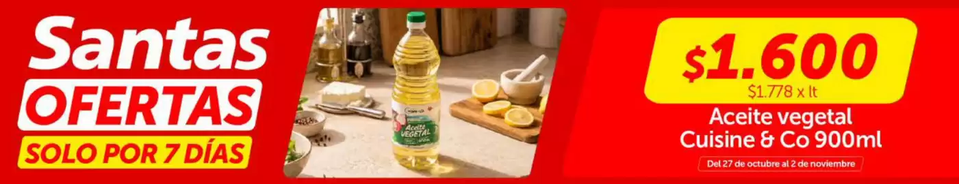 Catálogo Santa Isabel Página 2: Cuisine&co - aceite vegetal €1.600,00