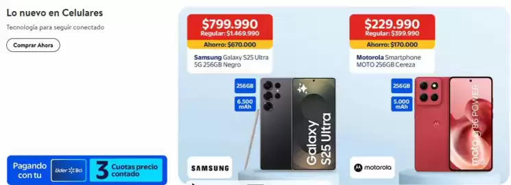 Catálogo Lider Express Página 4: Samsung - galaxy s25 ultra 5g 256gb negro €799.990,00
