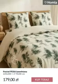 Homla gazetka tydzień 44 Strona 2: Pościel Peisa bawełniana 220x200+2*70x80 cm Homla €179,00