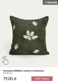 Homla gazetka tydzień 44 Strona 5: Poszewka Cornelly zielona w ostrokrzew 45x45 cm Homla €79,00