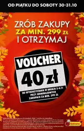 Biedronka gazetka Strona 3: OD PIĄTKU DO SOBOTY 30-31.10 ZRÓB ZAKUPY ZA MIN. 299 zł I OTRZYMAJ VOUCHER 40 zł DO