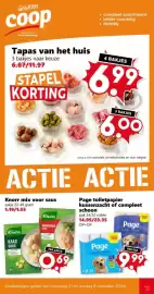 Coop folder week 45 Pagina 1: Page toiletpapier kussenzacht of compleet schoon €9,99, Knorr mix voor saus €0,69
