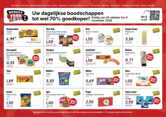 Budget Food (geldig t/m 5-11)