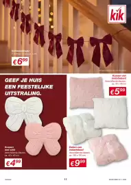 Kik folder Pagina 11: Strikkenslinger €6,99, Kussen van imitatiebont €5,99
