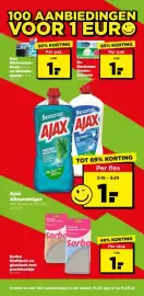 PLUS folder week 45 Pagina 22: Ajax Allesreiniger €1,00, Sorbo Stofdoek en glasdoek met poetshoekje €1,00