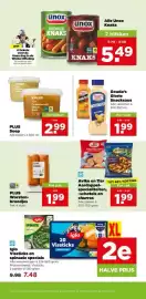 PLUS folder week 45 Pagina 30: Aviko en 11er Aardappel- specialiteiten, -schotels en churros €1,99, Alle Unox Knaks €5,49