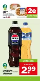 PLUS folder week 45 Pagina 34: Alle plus noten €5,98, Pepsi, Rivella, Royal Club en Sourcy Vitaminwater €2,99