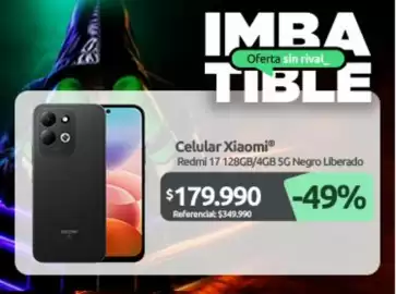 Catálogo PC Factory Página 2: Xiaomi - celular redmi 17 128gb/4gb sg negro liberado €179.990,00