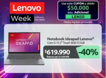 Catálogo PC Factory Página 3: Lenovo - notebook ideapad €619.990,00