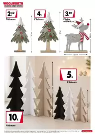 Woolworth Prospekt Seite 18: Filzbaum €2,50, Filztier mit Mütze €3,50