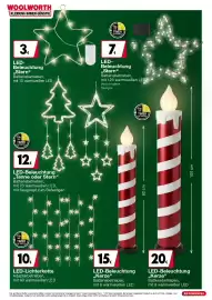 Woolworth Prospekt Seite 20: LED-Stern Beleuchtung €3,00, LED Beleuchtung €12,00