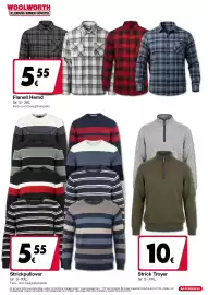 Woolworth Prospekt Seite 7: Herren Fleecehemd €5,55, Herren Strickpullover €5,55