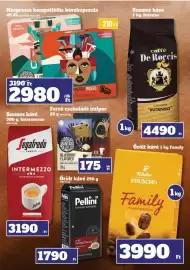 Vil-For akciós újság hét 44 Oldal 27: Caffé De Roccis €4.490,00, Mantaro forró csokoládé italpor €175,00