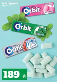 Vil-For akciós újság hét 44 Oldal 8: Orbit rágógumi 14 g 13500 rt/kg WRIGLEY'S Orbit WRIGLEY'S SUGARFREE Orbit SPEARMINT