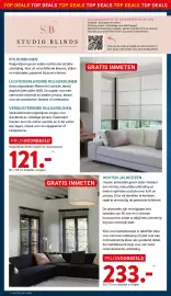 Kluswijs folder Pagina 10: Houten jaloezieën €233,00, Rol gordijnen €121,00