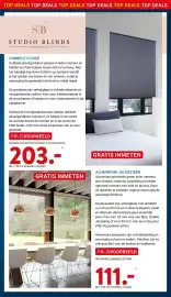 Kluswijs folder Pagina 11: Studio blinds dubbele plissé €203,00, Aluminium jaloezieën €111,00