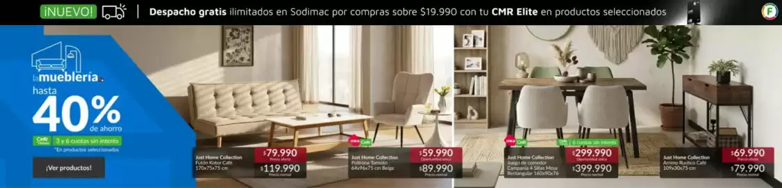 Catálogo Constructor Sodimac Página 4: Just home collection futon kotor cafe €79.990,00