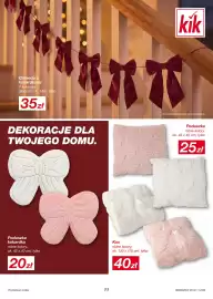 KiK gazetka Strona 11: Poduszka €25,00, Poduszka kokardka €20,00