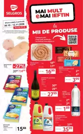 Catalog Selgros Pagină 1: Selgros cârnați de porc proaspeți €16,99, Roshen tabletă de ciocolată aerată €4,99