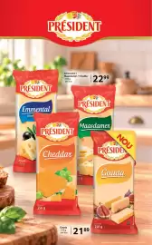 Catalog Selgros Pagină 10: PRÉSIDENT PRÉSIDENT Emmental Dlouh Emmental / Maasdamer / Cheddar -250 g -per buc. 2299 PRÉSIDENT