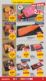 PENNY akciós újság hét 45 Oldal 10: Bőrös lazacfilé xxl €5.490,00, Kedvenc Hentese Sertés Darálthús €1.299,00