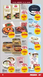 PENNY akciós újság hét 45 Oldal 13: Nemespenészes szalámi vég €2.990,00, Penny to go bácskai rizseshús €799,00