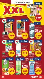 PENNY akciós újság hét 45 Oldal 27: Karát angolszalonna xxl €369,00, Penny to go fasírt xxl €949,00