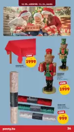 PENNY akciós újság hét 45 Oldal 40: Asztalterítő €19.999,00, Karácsonyi dekoráció €19.999,00