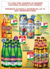 Dino gazetka Strona 5: Piwo Tatra €2,69, Piwo bezalkoholowe Łomża €2,79