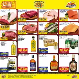 Catálogo La Gran Colombia Página 3: Cerveza Club Colombia Dorada €18.900,00, Whisky Buchanan's Master €175.900,00