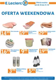 E.Leclerc gazetka Strona 1: Filet z kurczaka €14,99, Kiełbasa wiejska Marczak €29,99