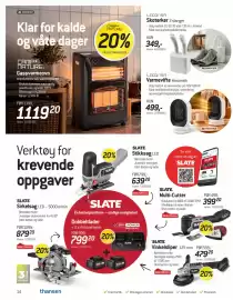 Thansen kundeavis Side 14: Slate vinkelsliper 125 mm €479,20, Camp+ Nature Gassvarmeovn €1.119,20