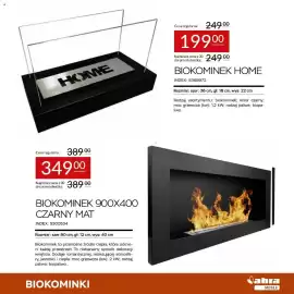 Abra gazetka Strona 15: Biokominek 900x400 Czarny Mat €349,00, Biokominek Home €199,00