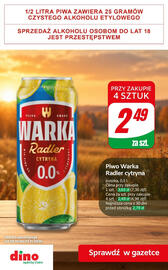 Dino gazetka | Alkohole Strona 10: Piwo bezalkoholowe Warka Radler cytryna €2,49