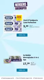 Plein.nl folder Pagina 19: Oral-B tandpasta luxe perfection €5,99, Robijn Wascapsules 3-in-1 Spa €17,99