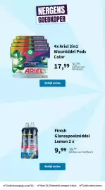Plein.nl folder Pagina 24: Finish glansspoelmiddel lemon €9,99, Ariel 3in1 Wasmiddel Pods Color €17,99
