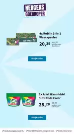 Plein.nl folder Pagina 31: Ariel wasmiddel 3in1 pods color €28,28, Robijn 3-in-1 Wascapsules €20,39